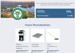 Prämien der Rewe Sammalaktion Scheine für Vereine 2024